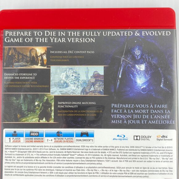Dark Souls II PS3 Video Game 2014 Case Disc Rated Teen - Picture 3 of 7